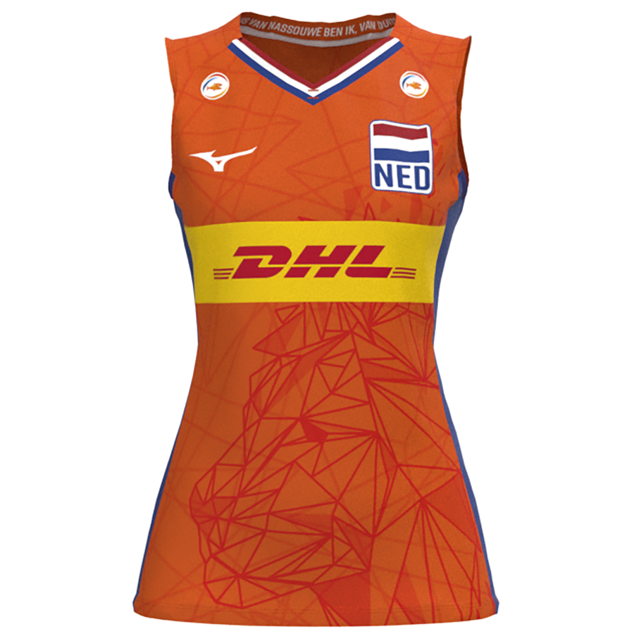 Nevobo Volleyball Match Orange Shirt Women - 